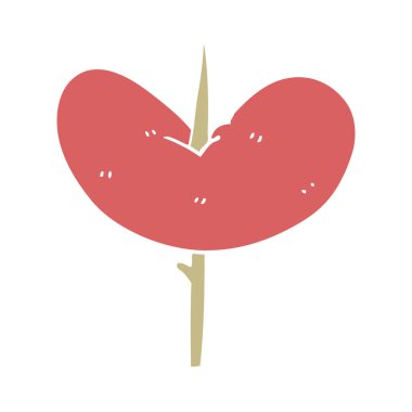 çizgi film doodle sosis bir sopa