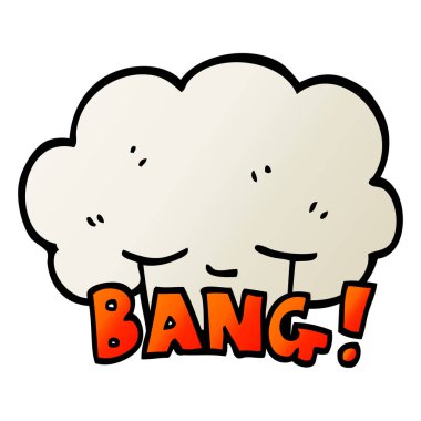 vektör degrade illüstrasyon karikatür patlama patlama