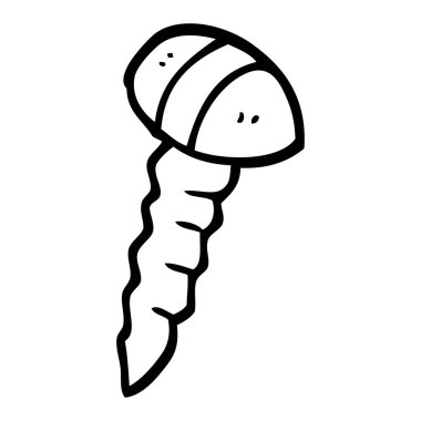 çizim karikatür bir vida