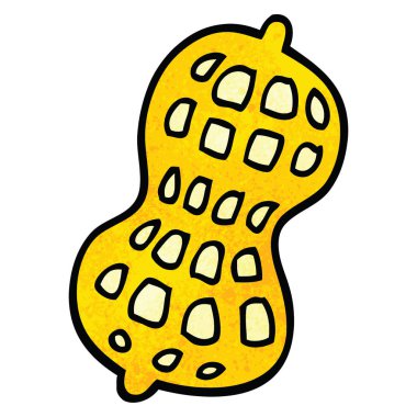 çizgi film doodle fıstık beyaz arka plan üzerinde