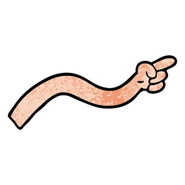 Grunge dokulu illüstrasyon karikatür işaretleme kol