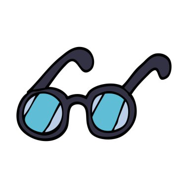 Gözlükler, vektör, illüstrasyon karikatür doodle