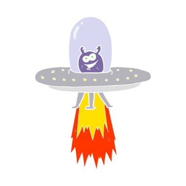 uzaylı düz renkli çizimi