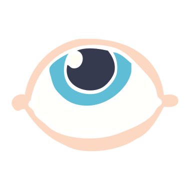 düz renk illüstrasyon karikatür tüm gören göz