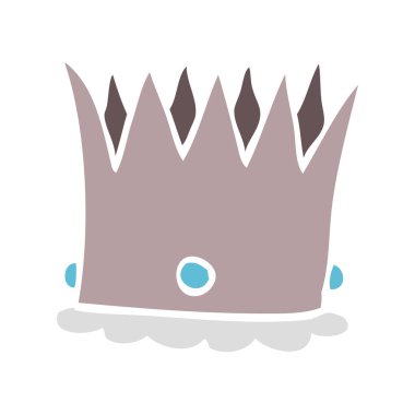 karikatür gümüş crown doodle