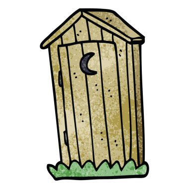 çizgi film doodle eski açık tuvalet