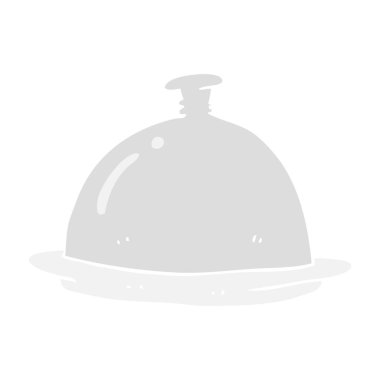 akşam yemeği servisi düz renkli çizimi