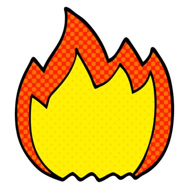 çizgi film doodle açık alev