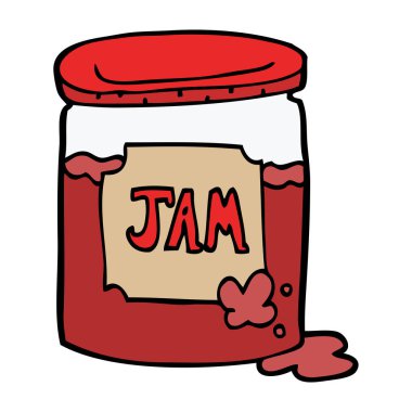 çizgi film doodle reçel pot