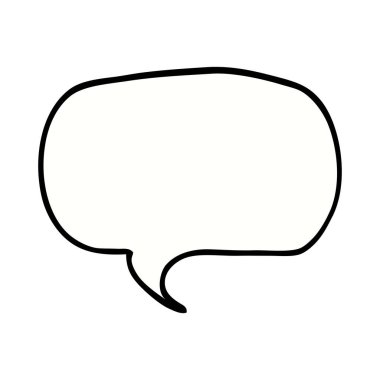 çizgi film doodle konuşma balonu