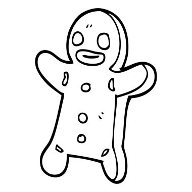 çizim karikatür zencefilli kurabiye adam