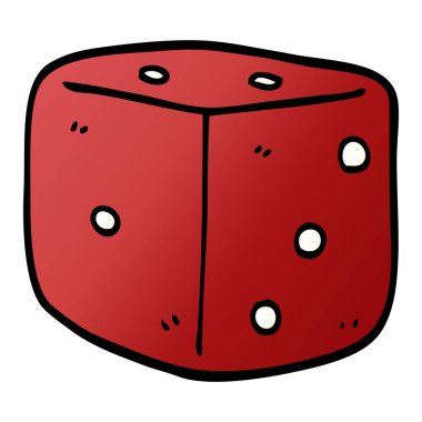 çizgi film doodle kırmızı zar