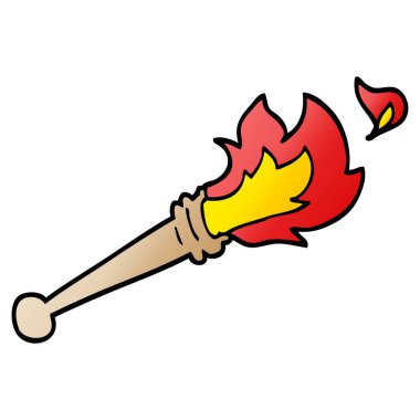 vektör degrade illüstrasyon karikatür spor meşale