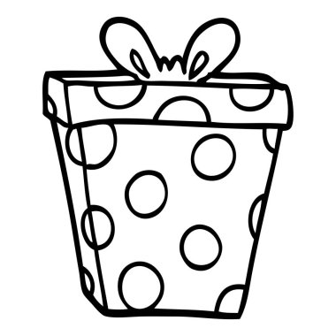 çizim karikatür hediye mevcut sarılmış