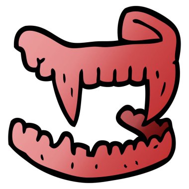 çizgi film halloween dişleri doodle