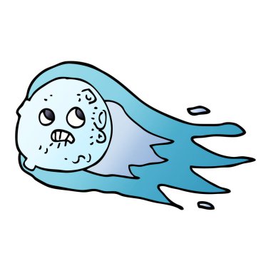 çizgi film doodle endişeli kuyruklu yıldız