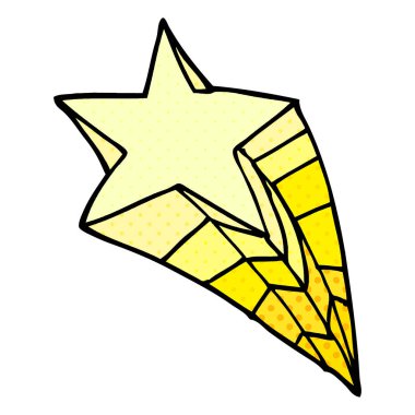 çizgi film doodle kayan yıldız