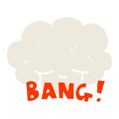 düz renk illüstrasyon karikatür patlama patlama