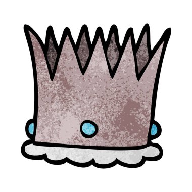 karikatür gümüş crown doodle