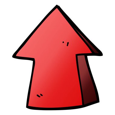 çizgi film doodle işaret eden ok