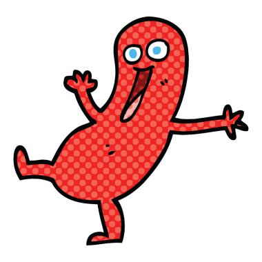 mutlu çizgi roman tarzı çizgi film sosis