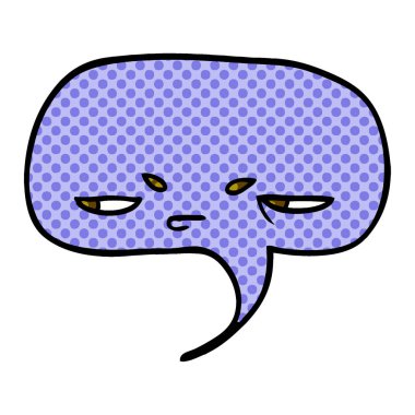 karikatür konuşma balonu yüzle doodle