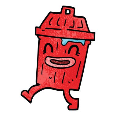 çizgi film doodle atık kutusu