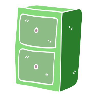 çizgi film doodle dosya dolabı