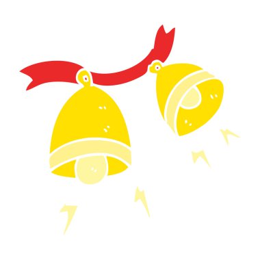 jingle bells düz renkli çizimi