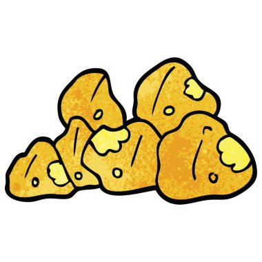 çizgi film doodle altın kümeleri