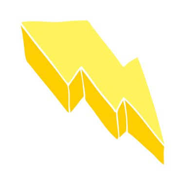 çizgi film doodle dekoratif şimşek