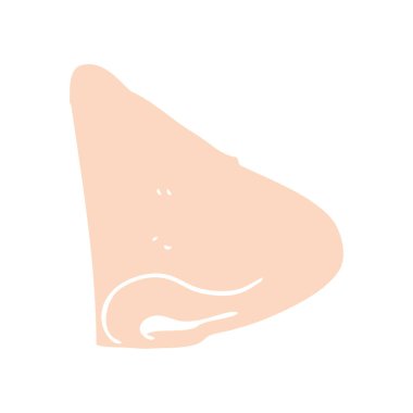 burun düz renkli çizimi