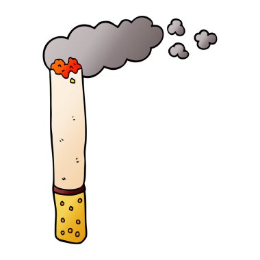 çizgi film doodle beyaz arka plan üzerinde duman