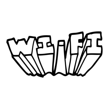 çizim karikatür wi fi