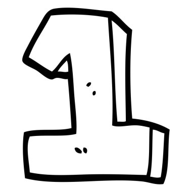 siyah beyaz çizgi film bir numara