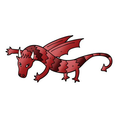 çizgi film doodle Uçan Ejderha