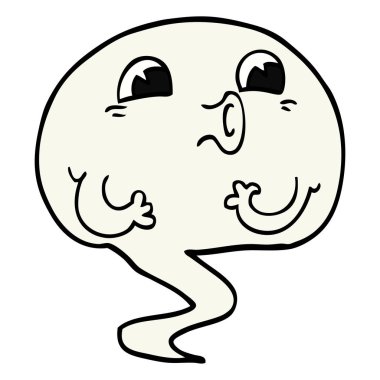 korkunç çizgi film doodle hayalet