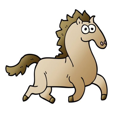 çizgi film doodle muhteşem aygır