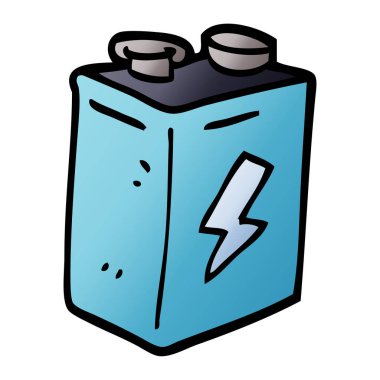 çizgi film doodle pil illüstrasyon