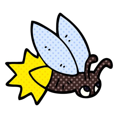 çizgi film doodle bug, renkli vektör çizim