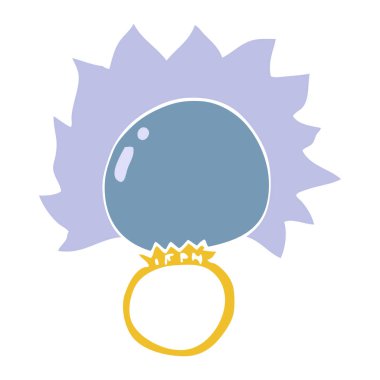 çizgi film doodle yüzük