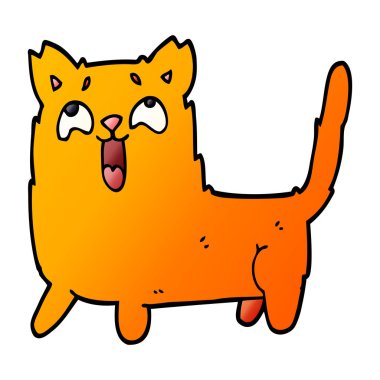 çizgi film doodle komik kedi