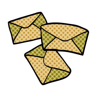 çizgi film doodle mektup vektör çizim 