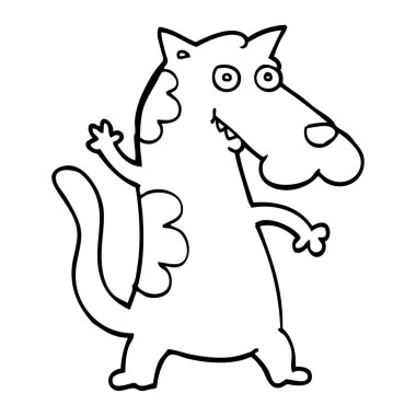 sallayarak çizim karikatür köpek