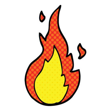 çizgi roman tarzı çizgi film alev sembolü