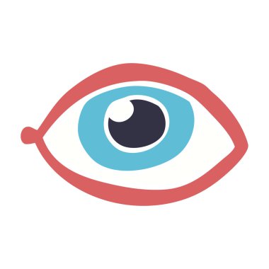 çizgi film doodle göz bakıyor