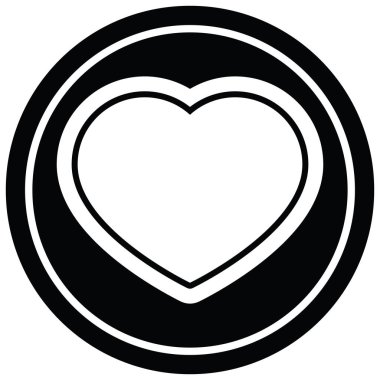 kalp grafik vektör yuvarlak sembolü