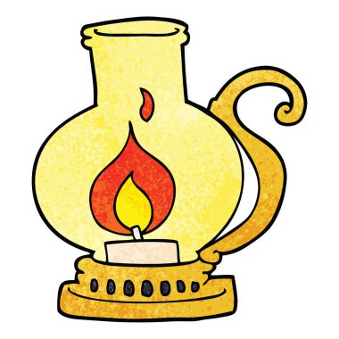 çizgi film doodle fener beyaz arka plan üzerinde