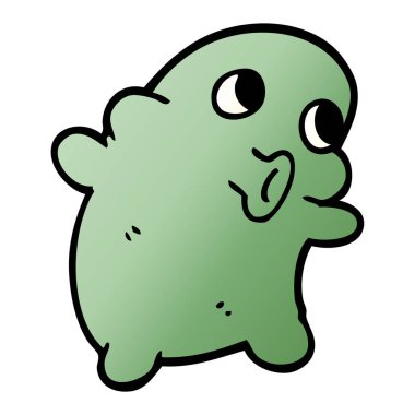 çizgi film doodle garip yaratık