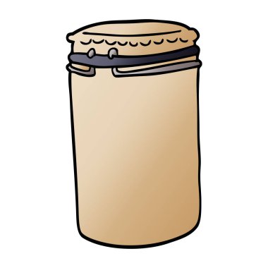 çizgi film doodle depolama kavanoz